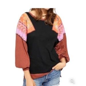 Free people “we the free“ BoHo embroidered top XS